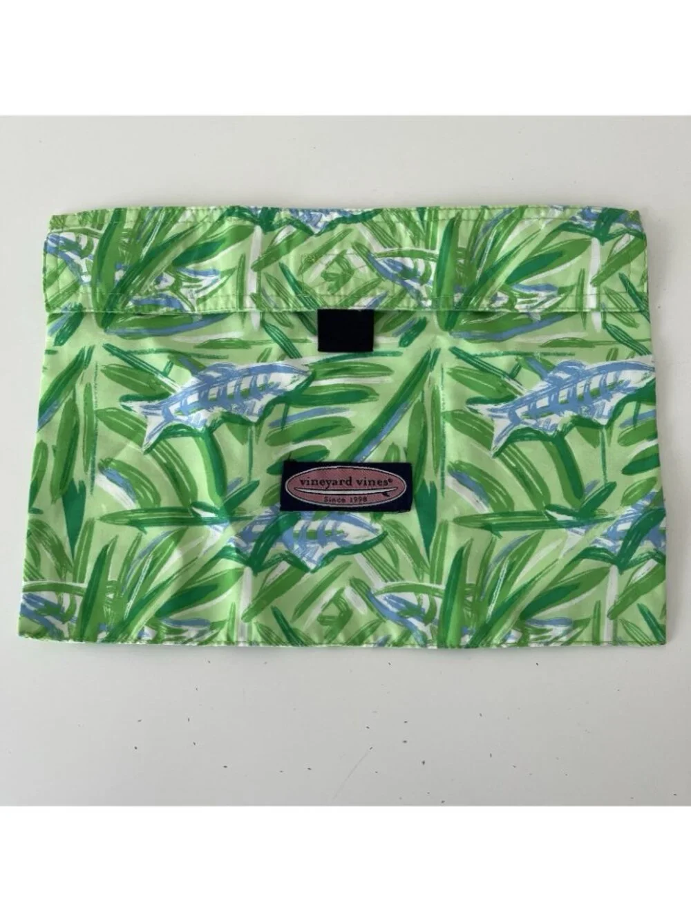 Vineyard Vines Green Fish Print Swim Trunks